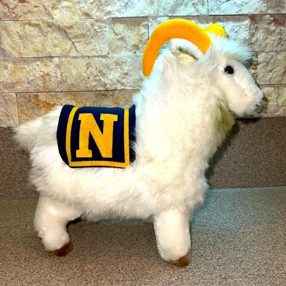 Vintage 1978 U.S. Navy Academy Mascot Billy the Goat Plush Stuffed Ram - Dakin - Picture 1 of 16